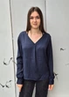 Блузка жіноча Oversize однотонна з перфорацією Vila Синя 18146 S (на укр 42-44) - зображення 7