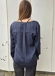 Блузка жіноча Oversize однотонна з перфорацією Vila Синя 18146 S (на укр 42-44) - зображення 8