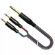 Аудиокабель переходник Jack 6.3 stereo штекер 2x Jack 3.5 mono штекеры 0.5 м Ø4.8×9.0 мм медная жила - изображение 2
