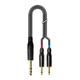 Аудиокабель переходник Jack 6.3 stereo штекер 2x Jack 3.5 mono штекеры 0.5 м Ø4.8×9.0 мм медная жила - изображение 6