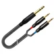 Аудиокабель переходник Jack 6.3 stereo штекер 2x Jack 3.5 mono штекеры 0.5 м Ø4.8×9.0 мм медная жила - изображение 7