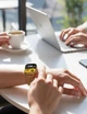 Жіночий смарт годинник C7 Pro Bluetooth дзвінки IPS дисплей сповіщення з месенджерів сталевий браслет до 4 днів роботи сповіщення месенджерів трекер сну підрахунок кроків і калорій Gold - зображення 5