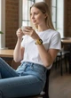 Жіночий смарт годинник C7 Pro Bluetooth дзвінки IPS дисплей сповіщення з месенджерів сталевий браслет до 4 днів роботи сповіщення месенджерів трекер сну підрахунок кроків і калорій Gold - зображення 8