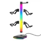 RGB-підставка для геймпадів і навушників HS-P5S049 з USB і Type-C, тримач для 4 контролерів і гарнітури, RGB-підсвічування, чорний - зображення 3