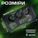 Мережевий фільтр-подовжувач 3 розетками 4 USB, 1 Type-C трійник із запобіжником 2500 Вт 3 м Чорний - зображення 3