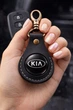 Брелок KIA ручная робота натуральная кожа 50мм - изображение 3