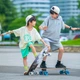 Скейтборд Yvolution Fishtail Cruiser 76см, синій (640619) - зображення 4