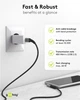 Кабель пристроїв Goobay USB Type-C M/M 0.5m (USB2.0) 60W 90° Shield Textile чорний(75.06.4658) - зображення 9