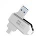 Флешка ЮСБ XO U50 Type C 128gb,USB Flash Drive 3.0 память 128Гб Steel - изображение 1