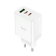 Зарядное устройство Hoco C126A Pure PD / QC 40W(2C1A)|1 USB-A, 2 Type - C адаптер с быстрой зарядкой 20W (5V/3A, 9V/2.22A, 12V/1.67A), 18W (5V/3A, 9V/2A, 12V/1.5A) - изображение 4