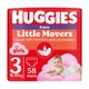 Дитячі підгузки-трусики Huggies Little Movers Pants для дівчаток, розмір 3 (6-11 кг), 58 шт Дитячі одноразові підгузники Pants з індикатором вологи та сухістю до 12 годин Памперси трусиками пантс для дітей - зображення 1