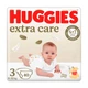 Дитячі підгузки Huggies Extra Care Jumbo розмір 3 (6-10 кг), 40 шт Дитячі одноразові підгузники з індикатором вологи та миттєвим поглинанням Памперси для дітей - зображення 1