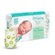 Дитячі підгузки Offspring Hairykiwi для новонароджених, розмір NB (до 4 кг), 56 шт Дитячі одноразові підгузники з швидким поглинанням та сухістю до 12 годин Памперси для немовлят - зображення 1