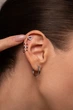 Серьга для хеликса из белого золота Золотое сердце (з40104) - изображение 4
