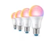 Розумна лампа WiZ Colors A60 E27 біла 8.5W 806лм 2200-6500K RGB Wi-Fi набір 4 шт. 8720169075771 - зображення 2