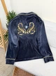 Чоловіча велюрова піжама Family Tradition трикотажний велюр з вишивкою та кантом 3XL сіра Через терни до зірок - зображення 3