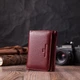 Кожаный интересный кошелек для женщин ST Leather 22507 Бордовый - изображение 6