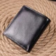 Компактний гаманець із натуральної гладкої шкіри ST Leather 19418 Чорний - зображення 6