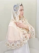 Женская накидка-палантин для храма Family Tradition шифон 70 см розово-кремовый Нежный персик - изображение 2
