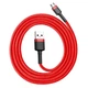 Кабель Baseus Cafule Cable USB to Micro USB 2.4A 1м (CAMKLF-B09) Red - зображення 4