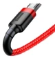 Кабель Baseus Cafule Cable USB to Micro USB 2.4A 1м (CAMKLF-B09) Red - зображення 7