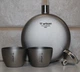 Фляга титанова для алкогольних міцних напоїв Tiartisan titanium 180 мл з титановими чарками 2 шт по 40 мл туристична кругла пляшка подарункова + лійка та чохол - зображення 2