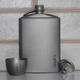 Титанова фляга для алкогольних напоїв Tiartisan titanium 260 мл + чарка на 40 мл туристична прямокутна пляшка подарункова + лійка та чохол - зображення 1