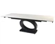 Стіл OVIDIO CERAMIC 160(240)*90 білий дуб/чорний каркас Intarsio - зображення 1