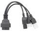 Переходник для мотоцикла универсальный YAMAHA (ямаха) 3/4/6 honda контактный на OBD2 16 контактов YZF /MT07 /Tracer /XSR /FZ09 /FZ10 /FJR1300 Черный - изображение 13