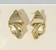 Жіночі сережки "Ромби" jewelry Золотисті - зображення 1