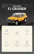Модель авто Toyota FJ Cruiser 1:24 жовта металева позашляховик відкривні двері світло звук - зображення 5