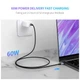 Дата кабель USB-C to USB-C 0.5m 3A 60W US261 black/gray Ugreen (50149) - зображення 2