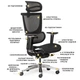 Офисное кресло Mealux S8 Air Black (HF-S8P M/B) - изображение 10