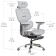 Офисное кресло Mealux D2 Air Plus Grey (HF-D2 Plus M/G) - изображение 10