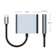 Концентратор Dynamode USB-C 3-in-1 1xHDMI + 1xUSB 3.0 + 1xUSB-C PD 87W 4K (Multiport USB-C 3-in-1 dark grey) - зображення 2