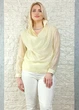 Блуза з драпірованим overlay-шаром лимонна Top Win S-L 14-402 - изображение 1