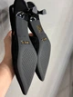 Туфли женские Meideli 2051-37 slingback замшевые лодочки с перфорацией 36 черные - изображение 6