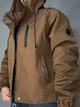 Куртка женская YZY 30128 ветровка оверсайз с капюшоном на подкладке one size коричневая - изображение 2