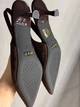 Туфли женские Meideli 2051-38 slingback замшевые лодочки с перфорацией 36 коричневые - изображение 7
