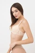 Бюстгальтер з формованою чашкою Giulia Laura 1123/21N 75C Beige, класичний жіночий пуш ап, з мереживом - зображення 3