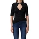 Жіноча елегантна блузка Trussardi Shine Jersey чорна приталена M 56C00646 K299 (M) - изображение 1