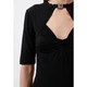 Жіноча елегантна блузка Trussardi Shine Jersey чорна приталена M 56C00646 K299 (M) - изображение 4