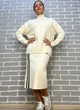Костюм жіночий My Fashion 2024402 в’язаний оверсайз зі спідницею one size молочний - зображення 1