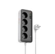 Сітковий підовжувач HOCO AC22 Sunlight 4-bit(PD30W/1C3A) desktop socket(EU/GER) (1.5m) чорний - зображення 1