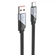 Кабель HOCO U119 USB to Type-C 5A, 1.2m, nylon, aluminum connectors, Black - зображення 1