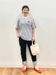 Футболка хлопковая женская Uniqlo 67050388 2XL Синий/Белый (1159856579) - изображение 2
