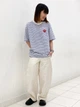 Футболка хлопковая женская Uniqlo 67050388 2XL Синий/Белый (1159856579) - изображение 3