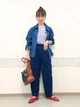 Футболка хлопковая женская Uniqlo 67050388 2XL Синий/Белый (1159856579) - изображение 5