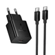 Адаптер мережевий HOCO C to C Cable Star single port PD charger set N76 |25W/3A, PD/QC, GaN| - зображення 2