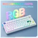 Клавиатура Onikuma Tri Mode Mechanical RGB gaming keyboard 81 Keys MT706 |2.4G/BT/Type-C, ENG Layouts| White - изображение 3